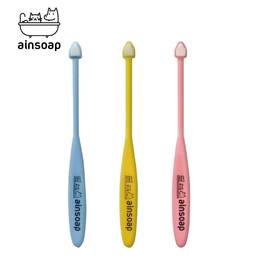 Ainsoap三角寵物牙刷（藍色/黃色/粉色）